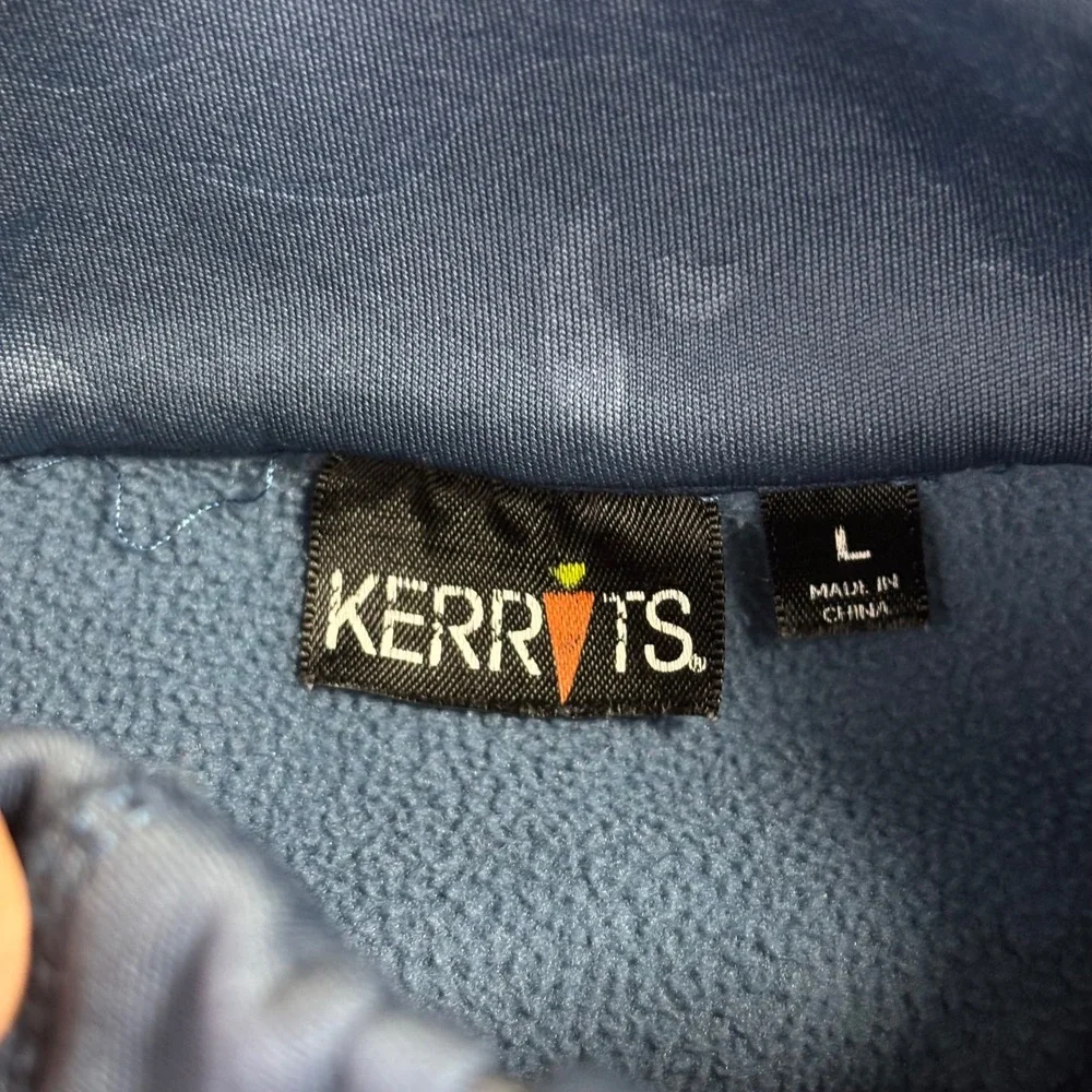 Kerrits Girls Blue Horse Print Full Zip Equestrian Fleece Jacket Large L